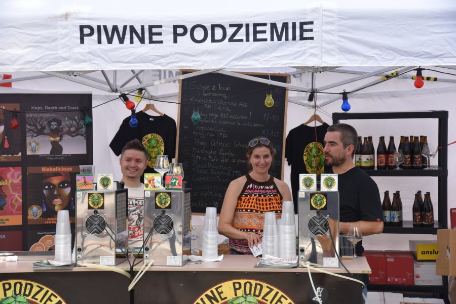 Stoisko browaru Piwne Podziemie podczas Chmielaków 2017.